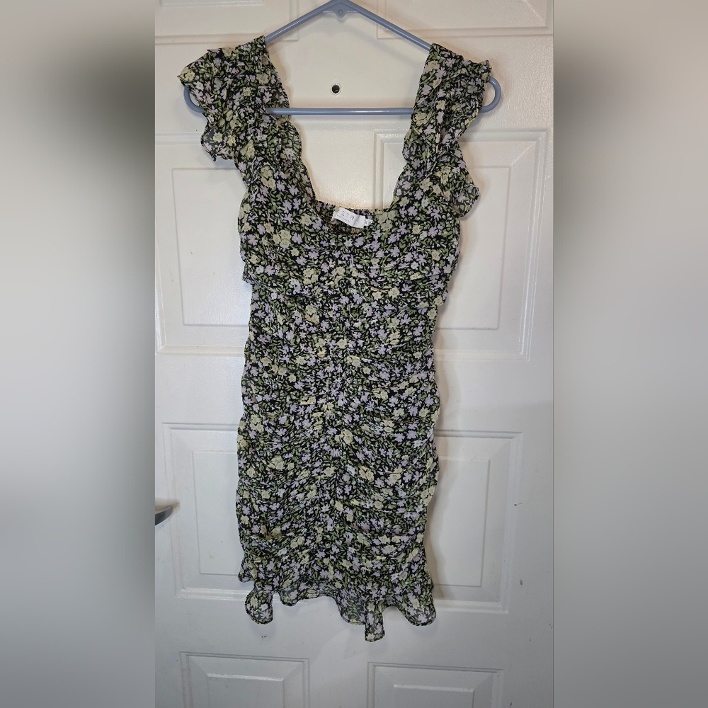 ASTR The Label‎ Floral Rouched Dress Size X-Small